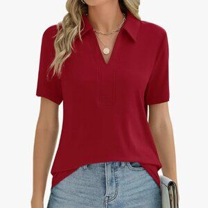 Women's V Neck Polo/Blouse